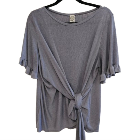 Sun & Moon Tops - Sun & Moon Blue Front-Tie Top
